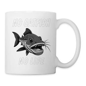 NO CATFISH NO LIFE - Tasse - Weiß - Rechts
