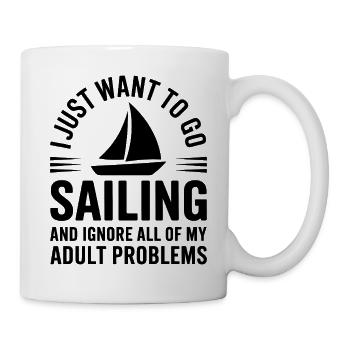 Segeln Spruch Segler Segeln Geschenk - Tasse - Weiß - Rechts