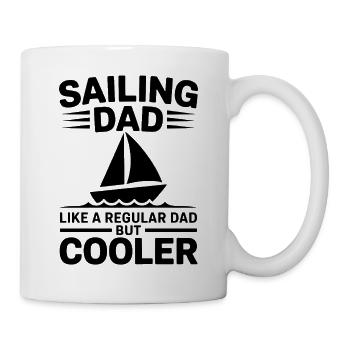 Segeln Spruch Papa Vater Segler Segeln Geschenk - Tasse - Weiß - Rechts