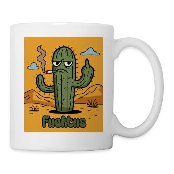 Fucktus - der rebellische Kaktus - Tasse - Weiß - Rechts