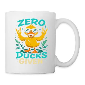 Zero Ducks Given Enten-Motiv Spaß - Tasse - Weiß - Rechts