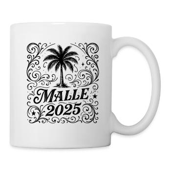 Malle 2025 Palme Mallorca - Tasse - Weiß - Rechts