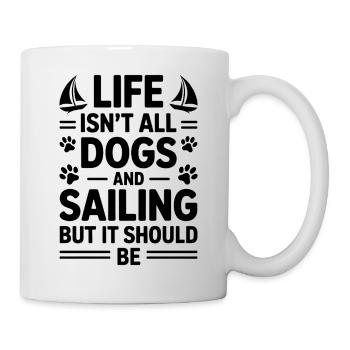 Sailing Saying Dog Sailor Dog Sailing Gift - Mug - white - Right