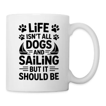 Sailing Saying Dog Sailor Dog Sailing Gift - Mug - white - Right