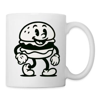 burger comic - Tasse - Weiß - Rechts