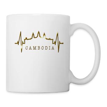 Kambodscha Skyline Herzschlag Siem Raep Angkor Wat - Tasse - Weiß - Rechts