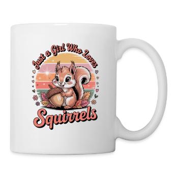 Juste une fille qui aime les écureuils - Mug blanc - blanc - Droite