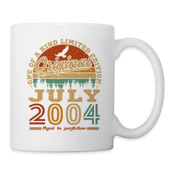 Juli 2004 Vintage Retro Geburtstagsgeschenk - Tasse - Weiß - Rechts