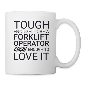 Forklift Operator Crazy Forklift Driver - Tasse - Weiß - Rechts