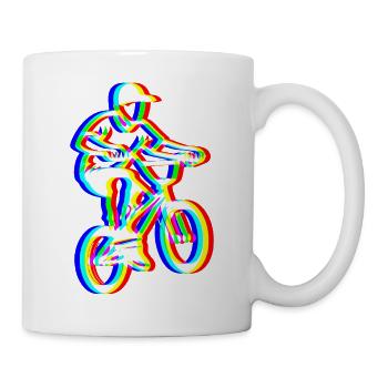 Glitch BMX – Extreme Fahrt - Tasse - Weiß - Rechts