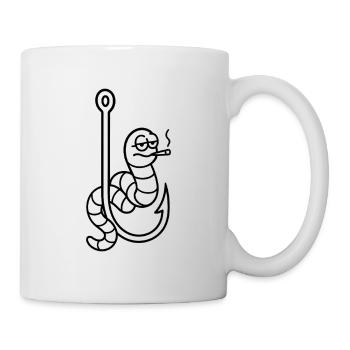 Ver frais avec cigarette - Mug blanc - blanc - Droite