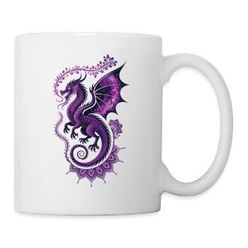 Dragon violet magique avec des ailes d’étoile - Mug blanc - blanc - Droite
