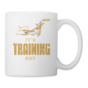 C’est le jour de l’entraînement du chien Style d’action - Mug blanc - blanc - Droite