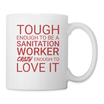 Travailleur de l’assainissement Crazy - Mug blanc - blanc - Droite