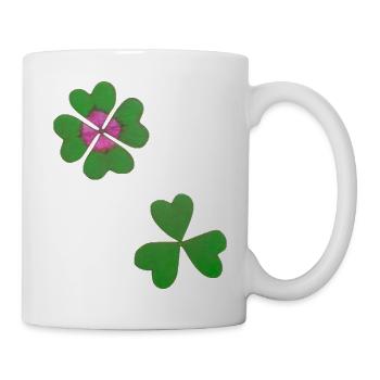 Trèfle à quatre feuilles - Mug blanc - blanc - Droite