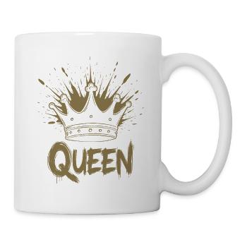 Couronne de reine Splash - Mug blanc - blanc - Droite