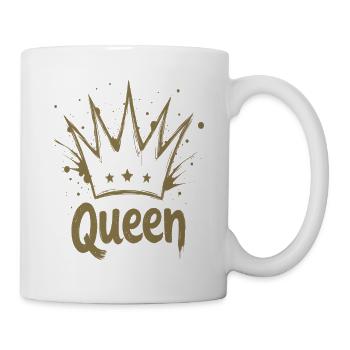 Couronne de reine Splash - Mug blanc - blanc - Droite