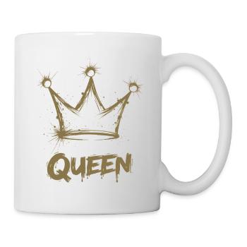 Couronne de reine Splash - Mug blanc - blanc - Droite