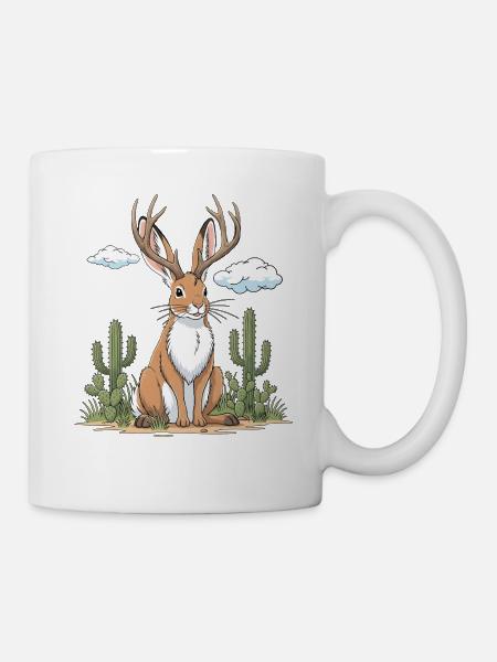 Jackalope Wüste - Tasse - Weiß