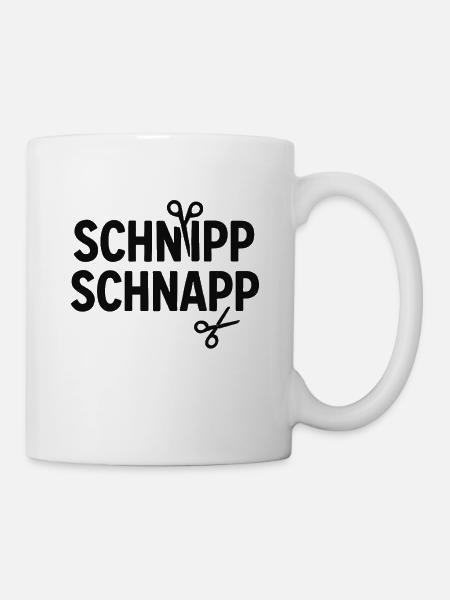 Schnipp Schnapp – der Schnitt sitzt - Tasse - Weiß