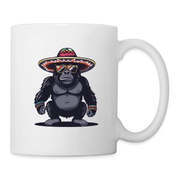 Gorille Bande Dessinée Drôle Sombrero - Mug blanc - blanc - Droite