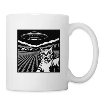 Funny Cat, Alien Machine - Tasse - Weiß - Rechts