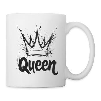 Couronne de reine Splash - Mug blanc - blanc - Droite