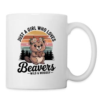 Just a girl who loves beavers - Tasse - Weiß - Rechts