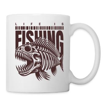 Fishing Skull – Poisson squelette pour les fans inconditionnels - Mug blanc - blanc - Droite