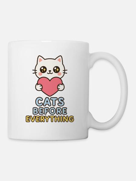 Cats first – everything else later - Mug - white