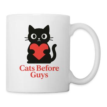 L’amour des chats avant les affaires des hommes - Mug blanc - blanc - Droite