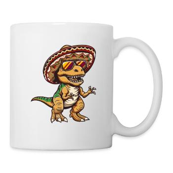 Dinosaur T-Rex Funny Sombrero - Mug - white - Right