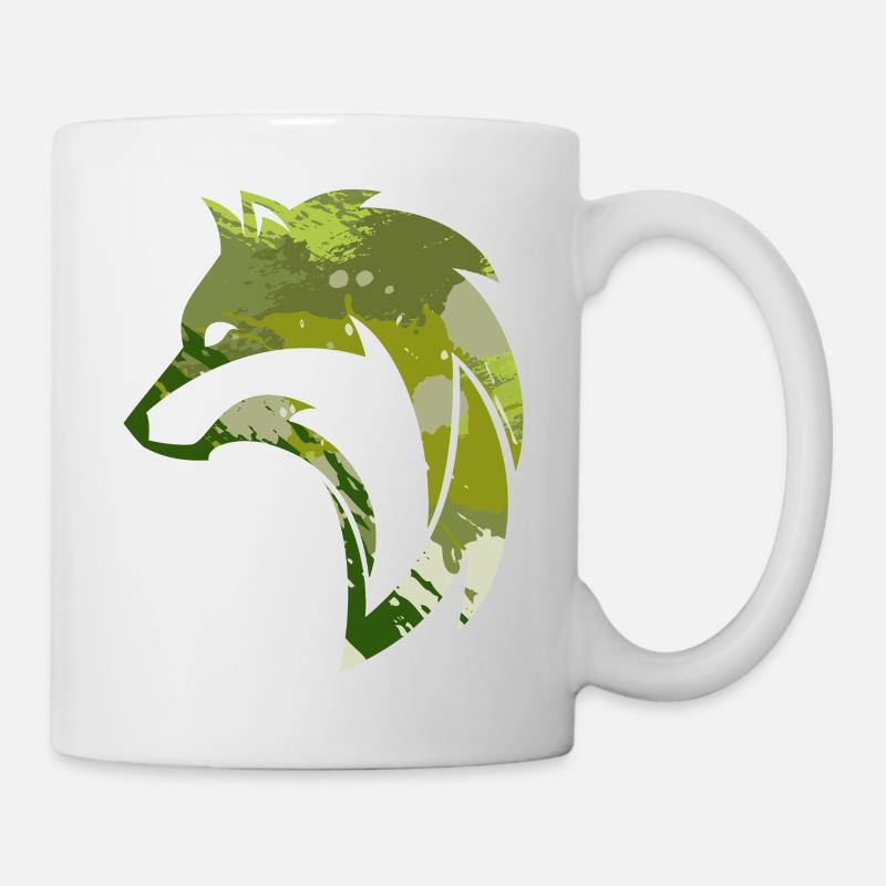 Motif de camouflage Wild Wolf - Mug blanc - blanc