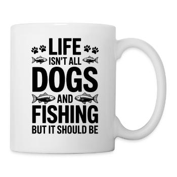 Fishing Saying Fishing Dogs Funny Angler Gift - Mug - white - Right
