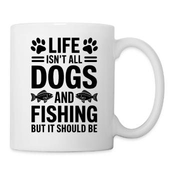 Fishing Saying Fishing Dogs Funny Angler Gift - Mug - white - Right