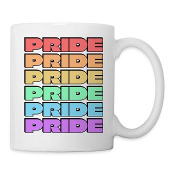 Gay pride 6 rainbow colors - Mug - white - Right