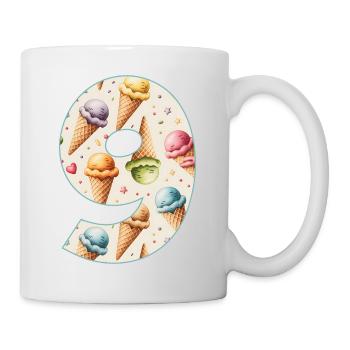 CREAM NUMBER 9 YEARS CREAM 9TH BIRTHDAY - Mug - white - Right