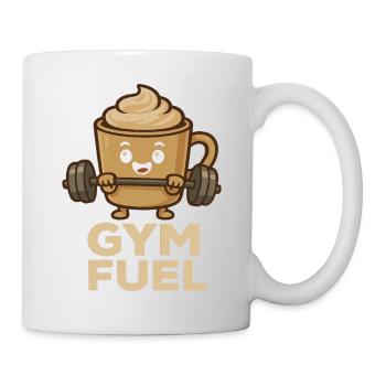 Gym Fuel Funny Coffee Cartoon - Mug - white - Right