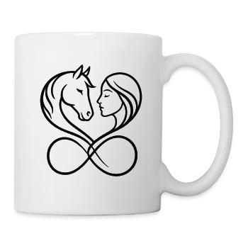 Warm bond with horses - Mug - white - Right
