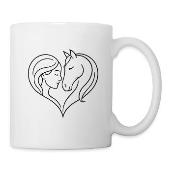 Unendliche Liebe zum Pferd - Tasse - Weiß - Rechts