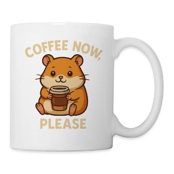 Coffee Now Please Cute Hamster - Mug - white - Right