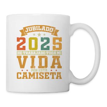 Drôle Retraité 2025 Hommes Femmes - Mug blanc - blanc - Droite
