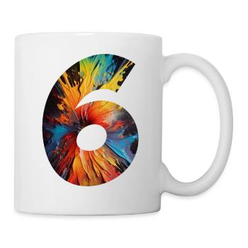 NUMMER 6 JAHRE 6. GEBURTSTAG - Tasse - Weiß - Rechts