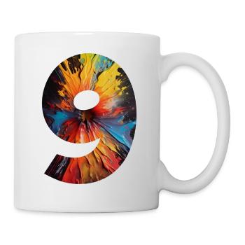 NUMBER 9 YEARS 9TH BIRTHDAY - Mug - white - Right