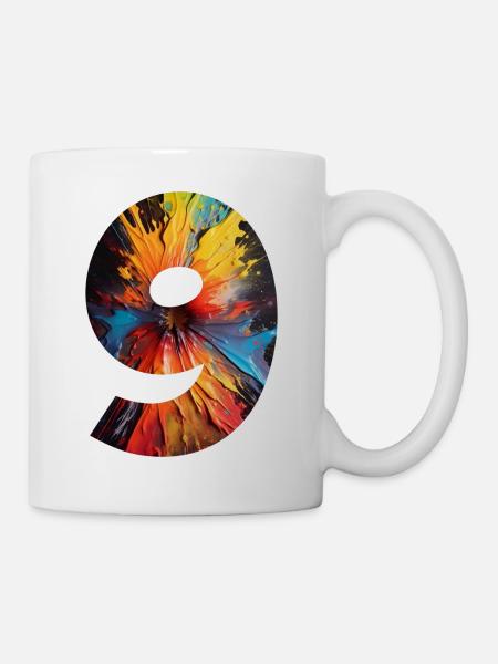 NUMMER 9 JAHRE 9. GEBURTSTAG - Tasse - Weiß