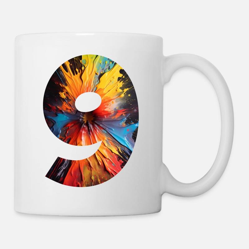 NUMMER 9 JAHRE 9. GEBURTSTAG - Tasse - Weiß