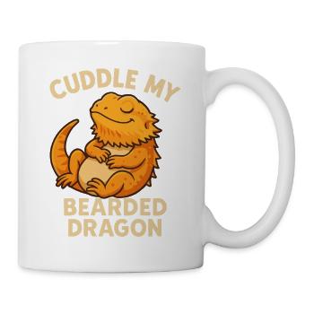 Cuddle with bearded dragon motif - Mug - white - Right