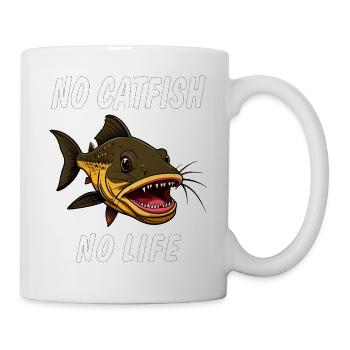 NO CATFISH NO LIFE - Tasse - Weiß - Rechts