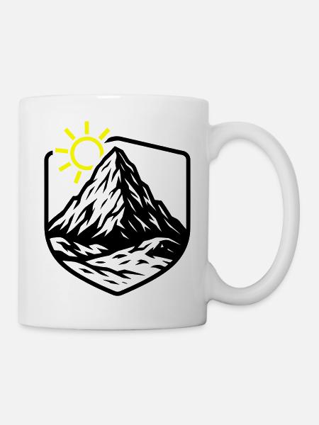 Berge Gipfel - Tasse - Weiß
