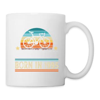 Cycliste né en 1995 30ème anniversaire Millésime - Mug blanc - blanc - Droite